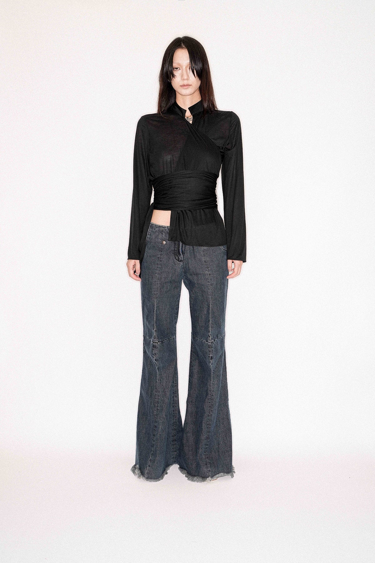 Boot Cut Souat Denim Trousers