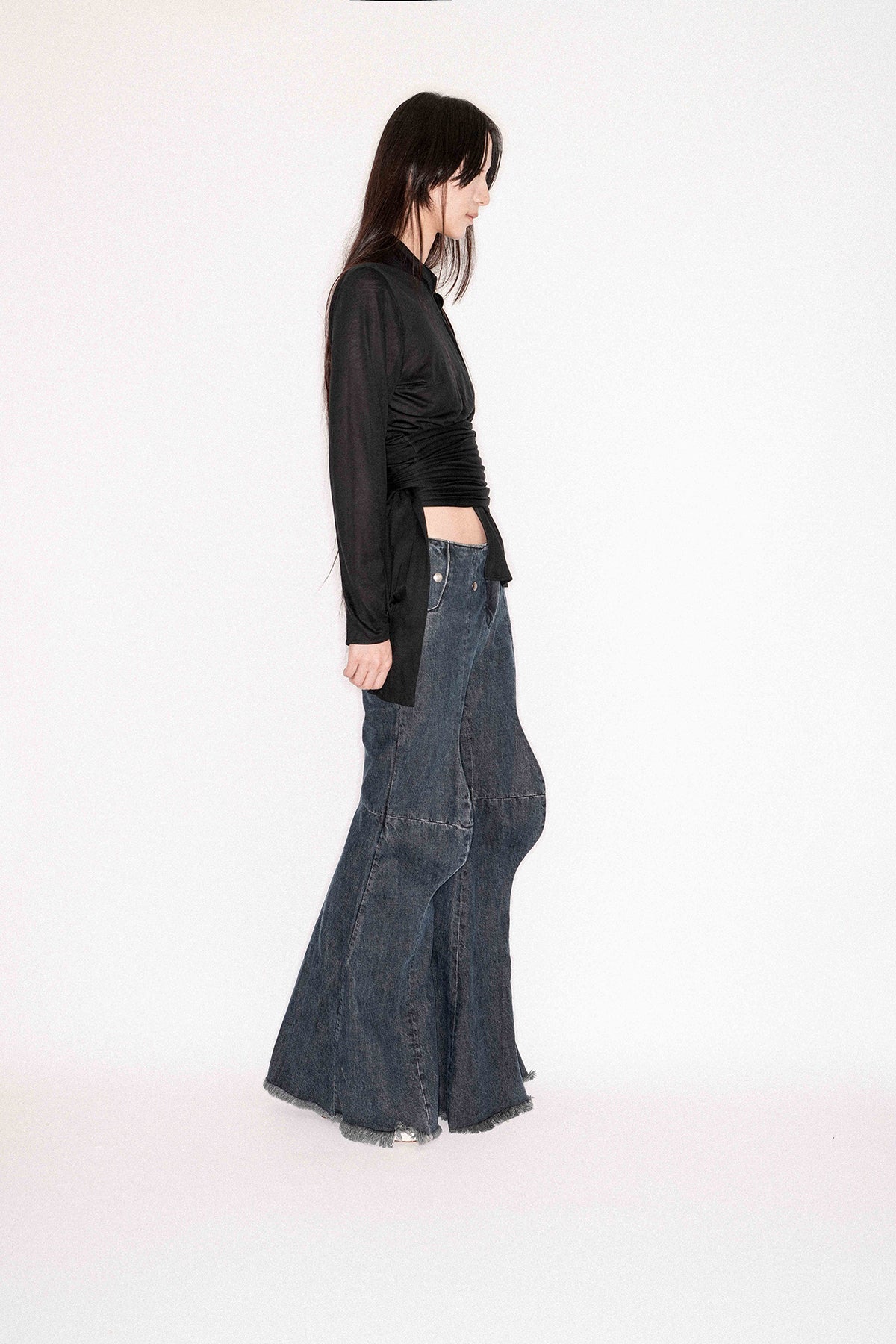 Boot Cut Souat Denim Trousers