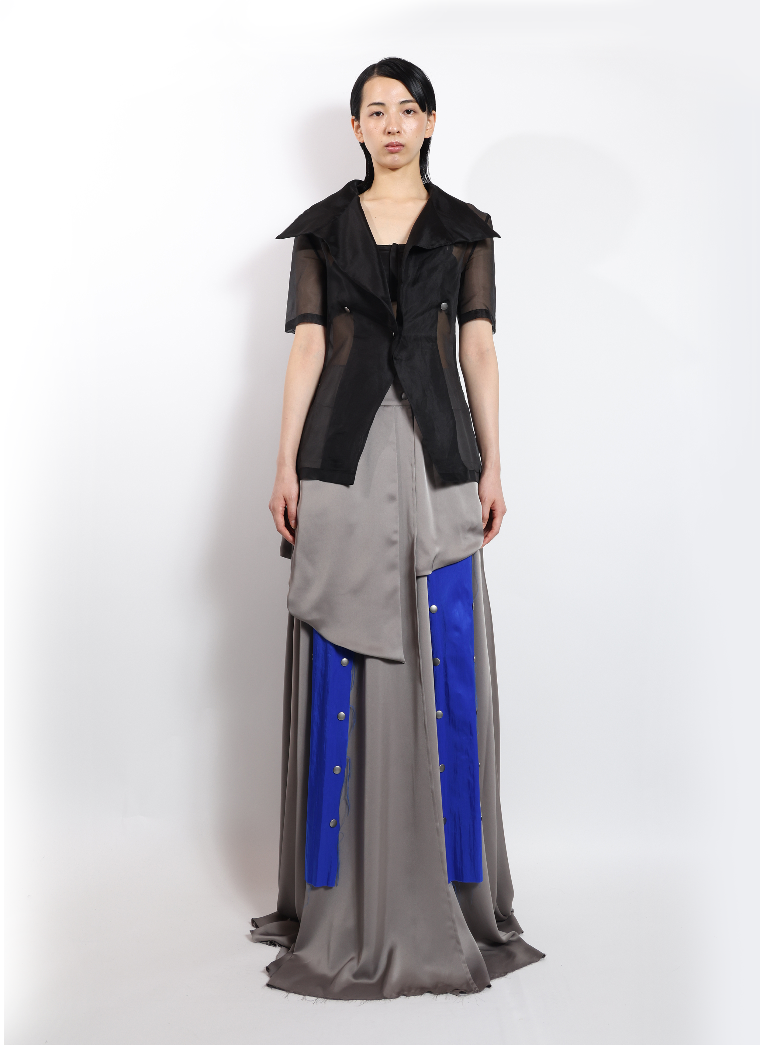 Stand Collar Sheer Jacket