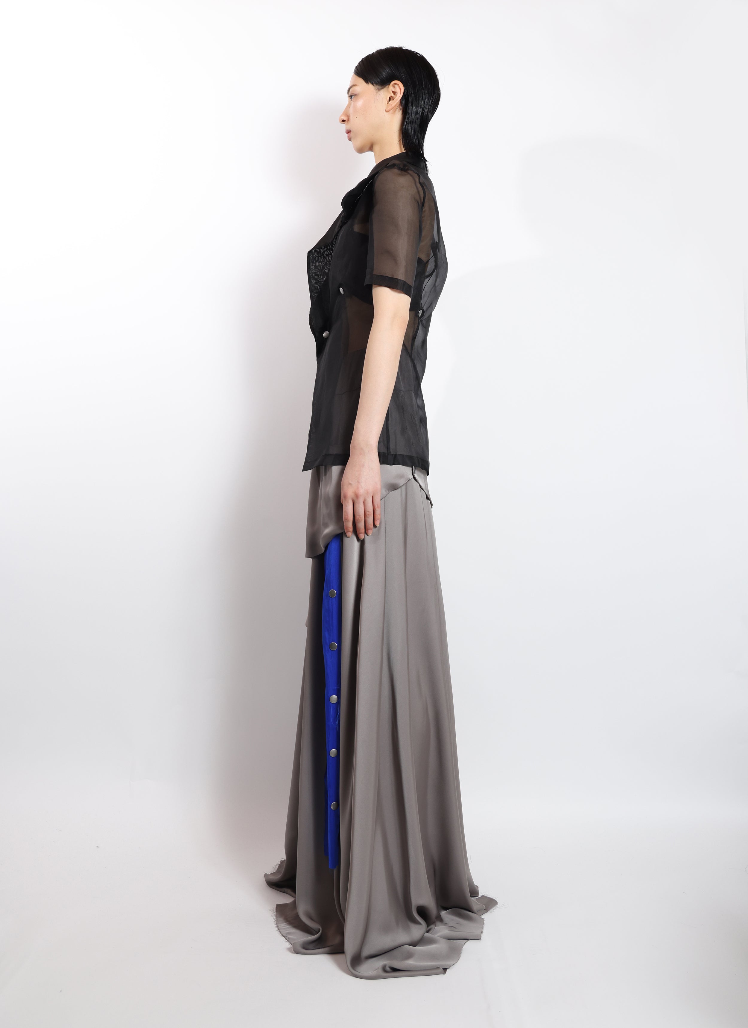 Stand Collar Sheer Jacket