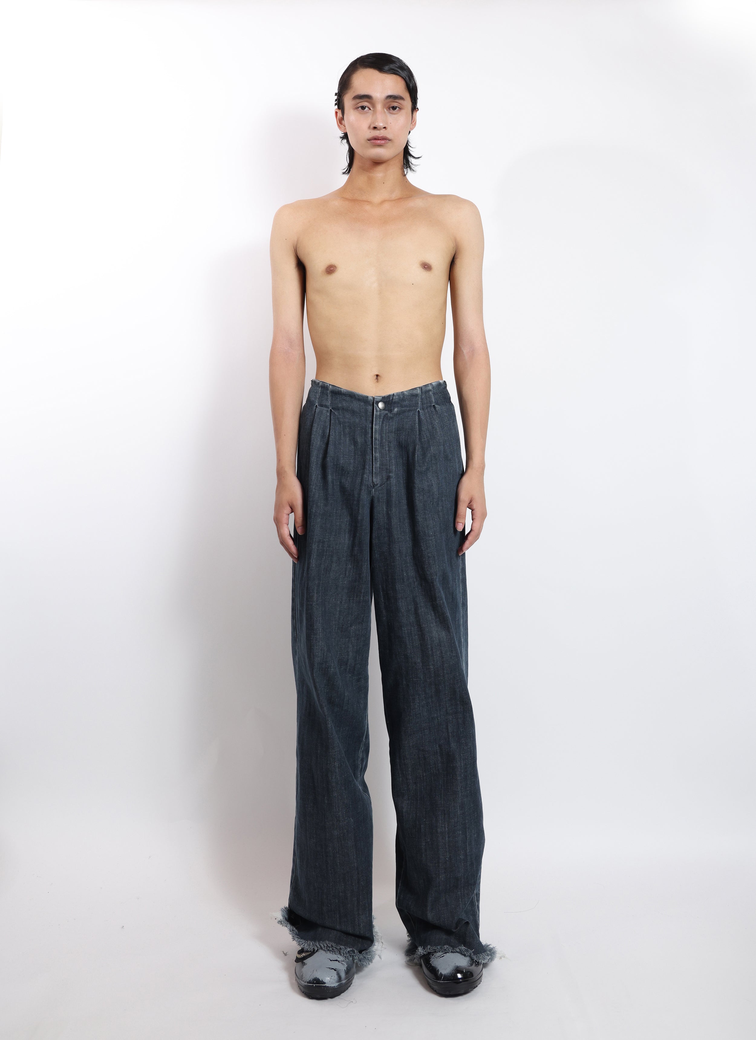 Low Waist Front V Suit Trousers