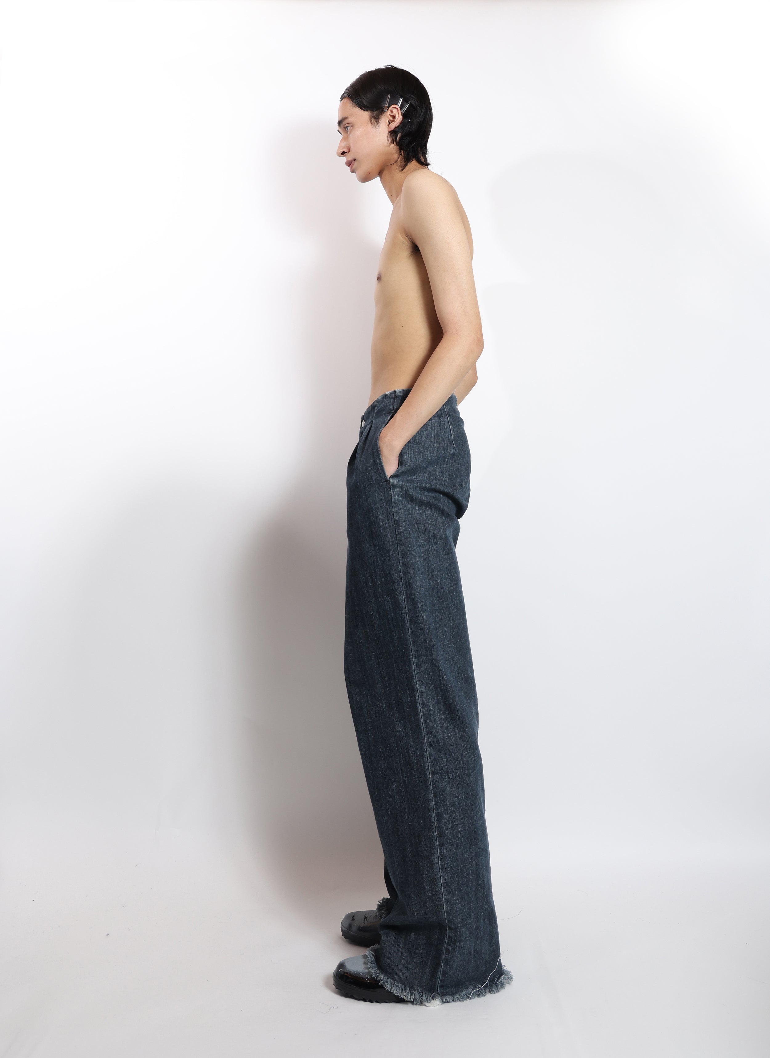 Low Waist Front V Suit Trousers