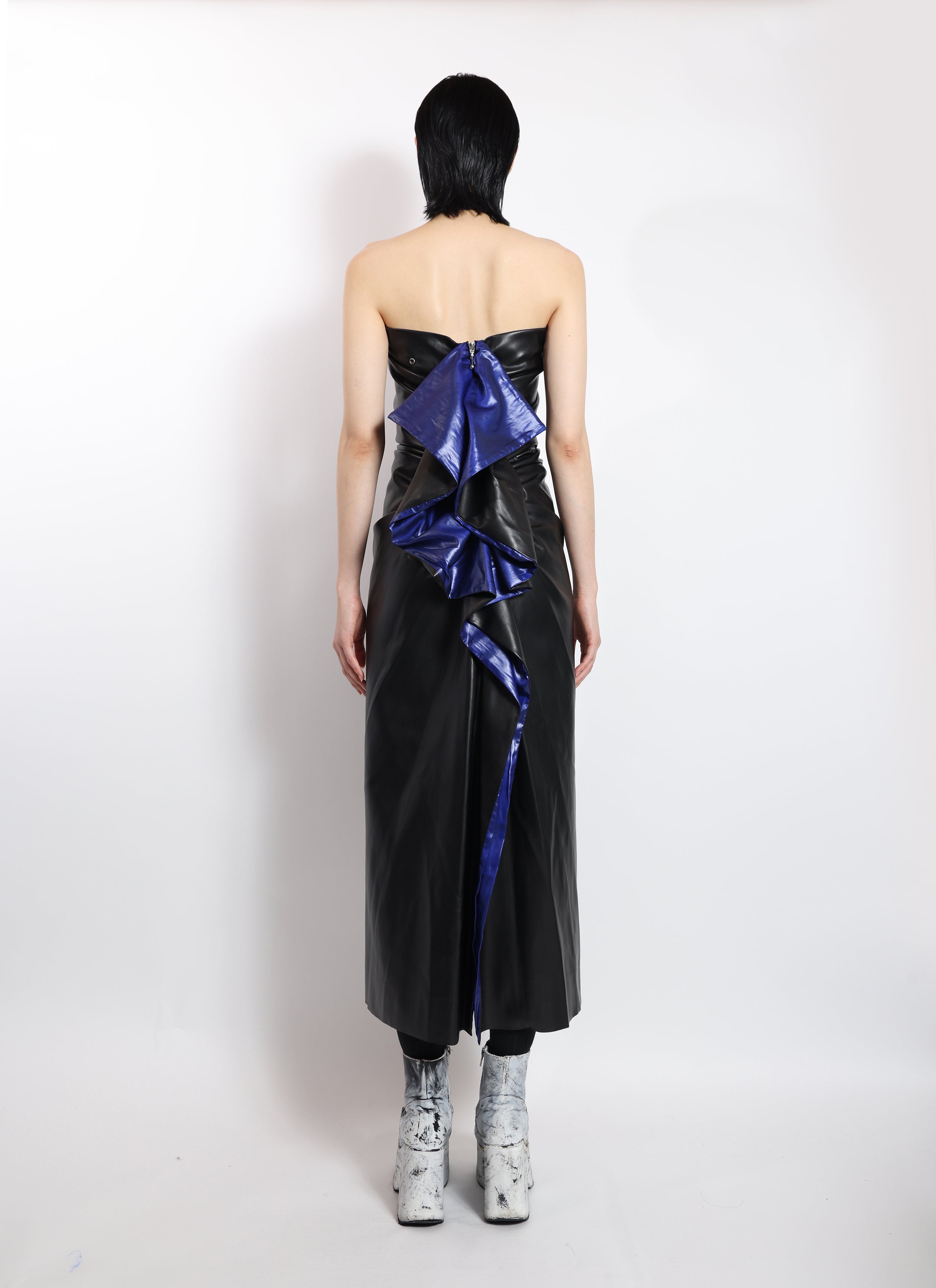 Zipper Strap Wrap Dress