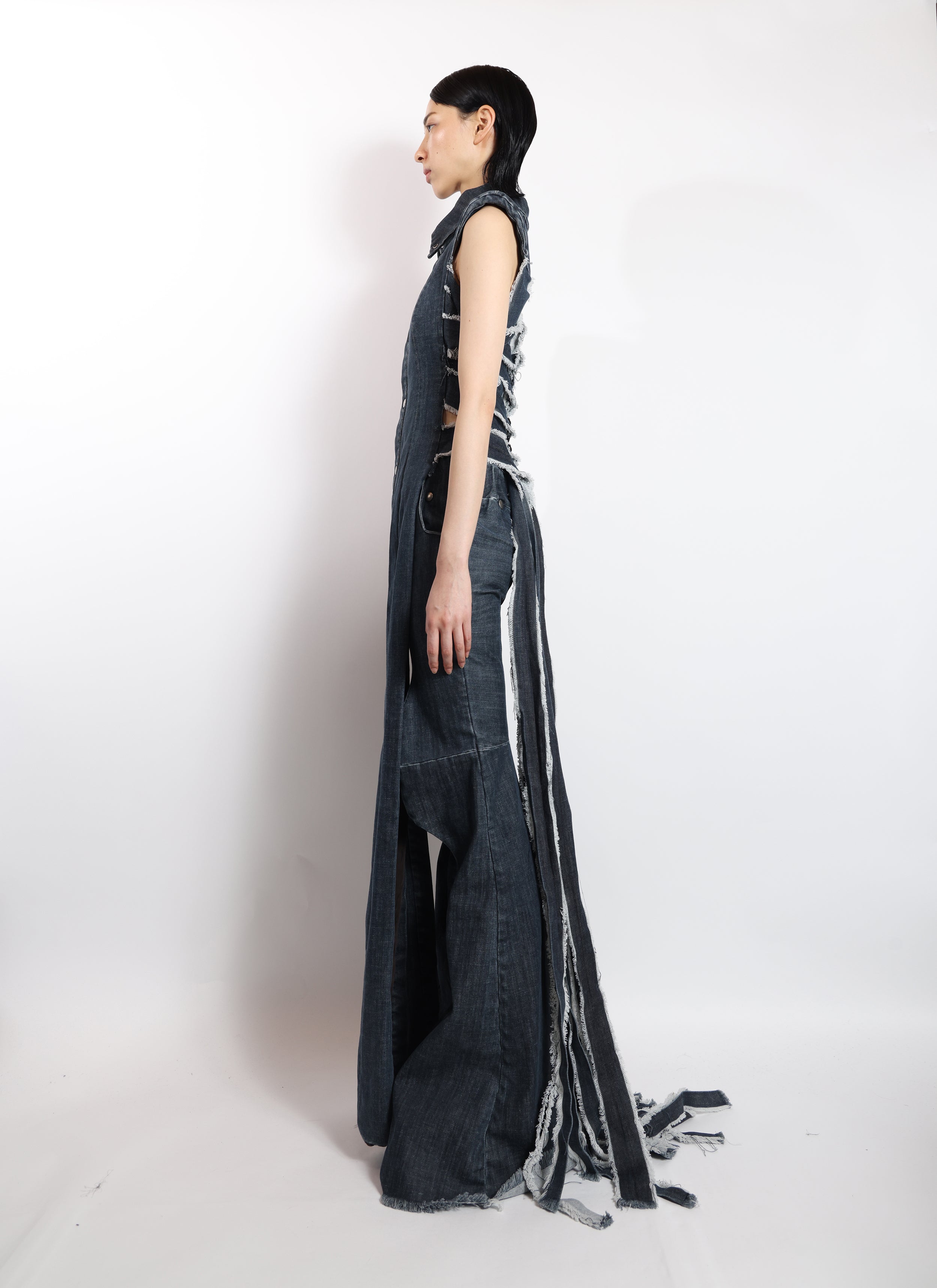 A Thousand Stripes Long Vest