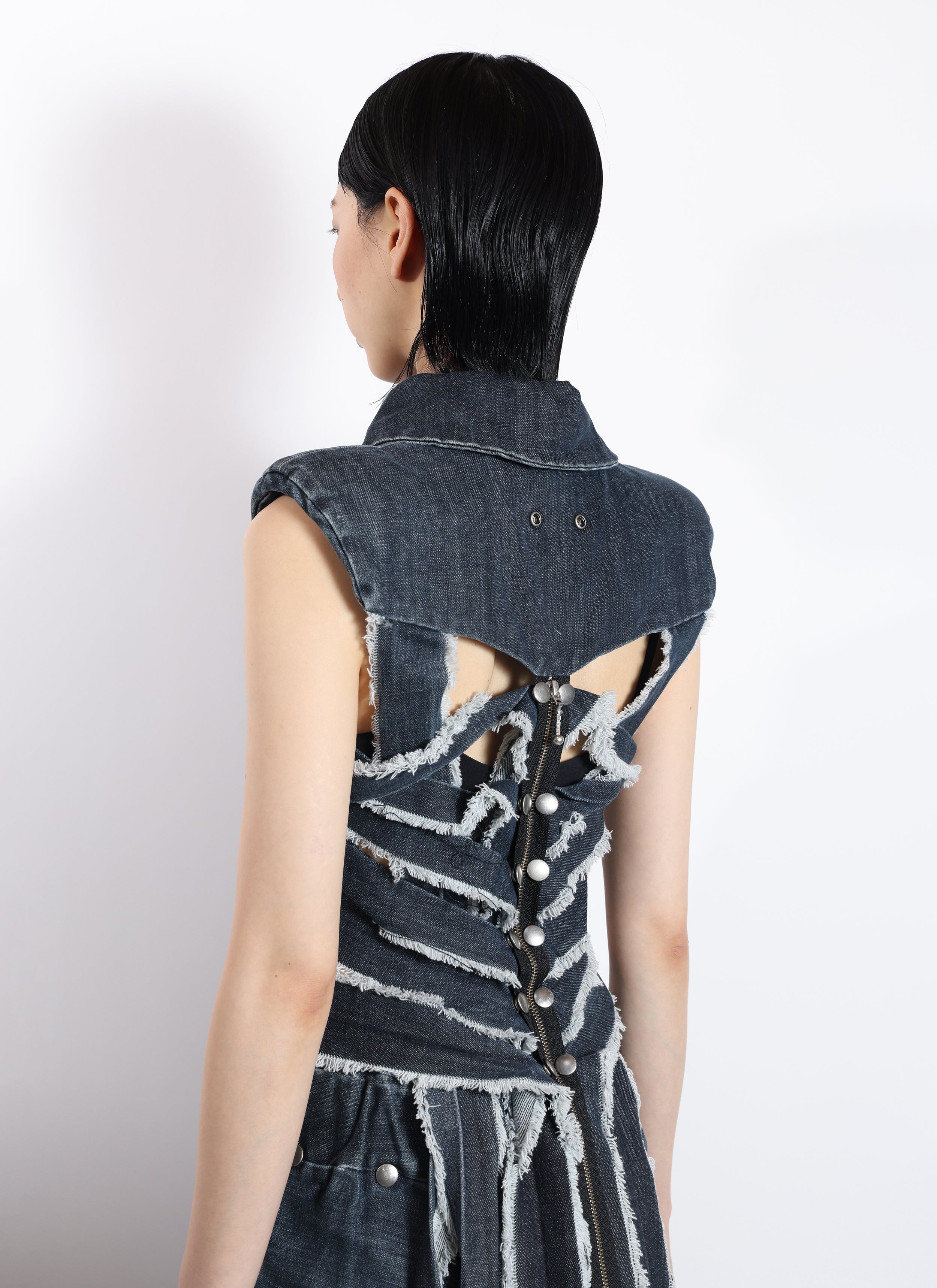 A Thousand Stripes Long Vest