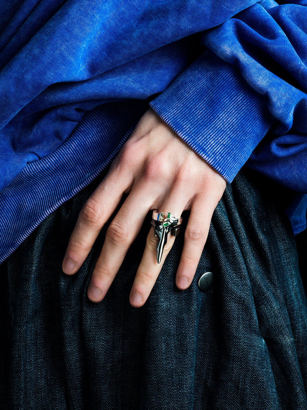 MELTING SWORD RING SET (925 SILVER)