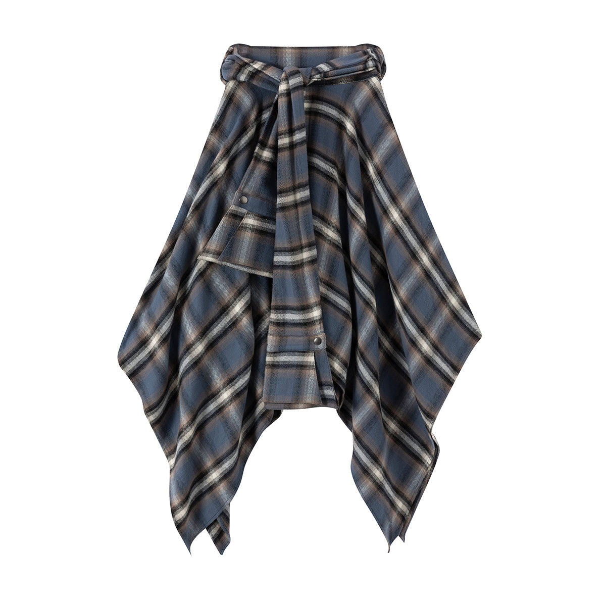 DRAPE SQUARE SKIRT WITH SLEEVE BELT
