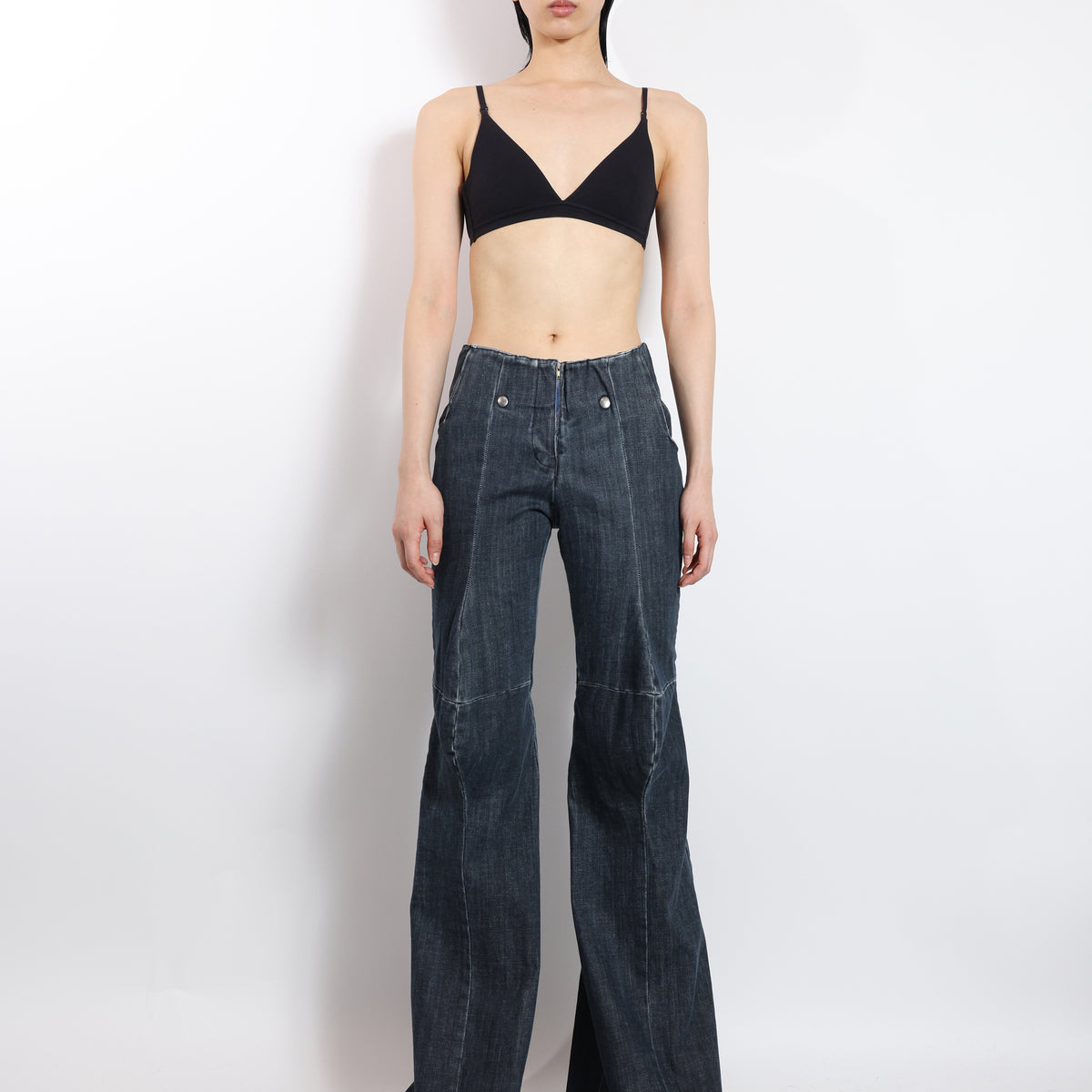 Boot Cut Souat Denim Trousers